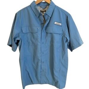 Habit Coastal Villa Men's River Shirt Blue Small Quick Dry Fishing Outdoor UPF50
